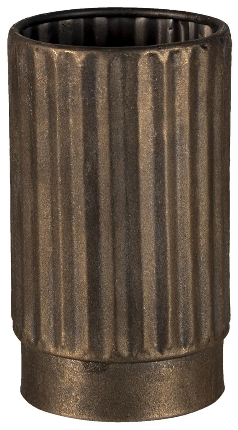 Zlatá dekoratívna kovová váza Leah S - Ø 11 * 18 cm