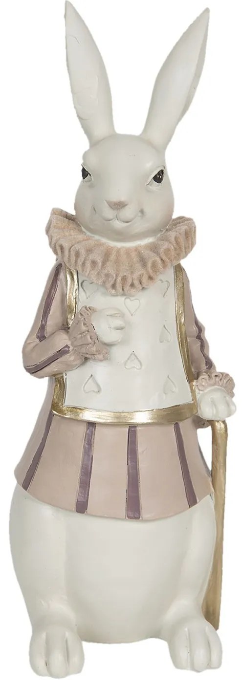 Dekorácia králika s golierom a paličkou - 11 * 10 * 27 cm