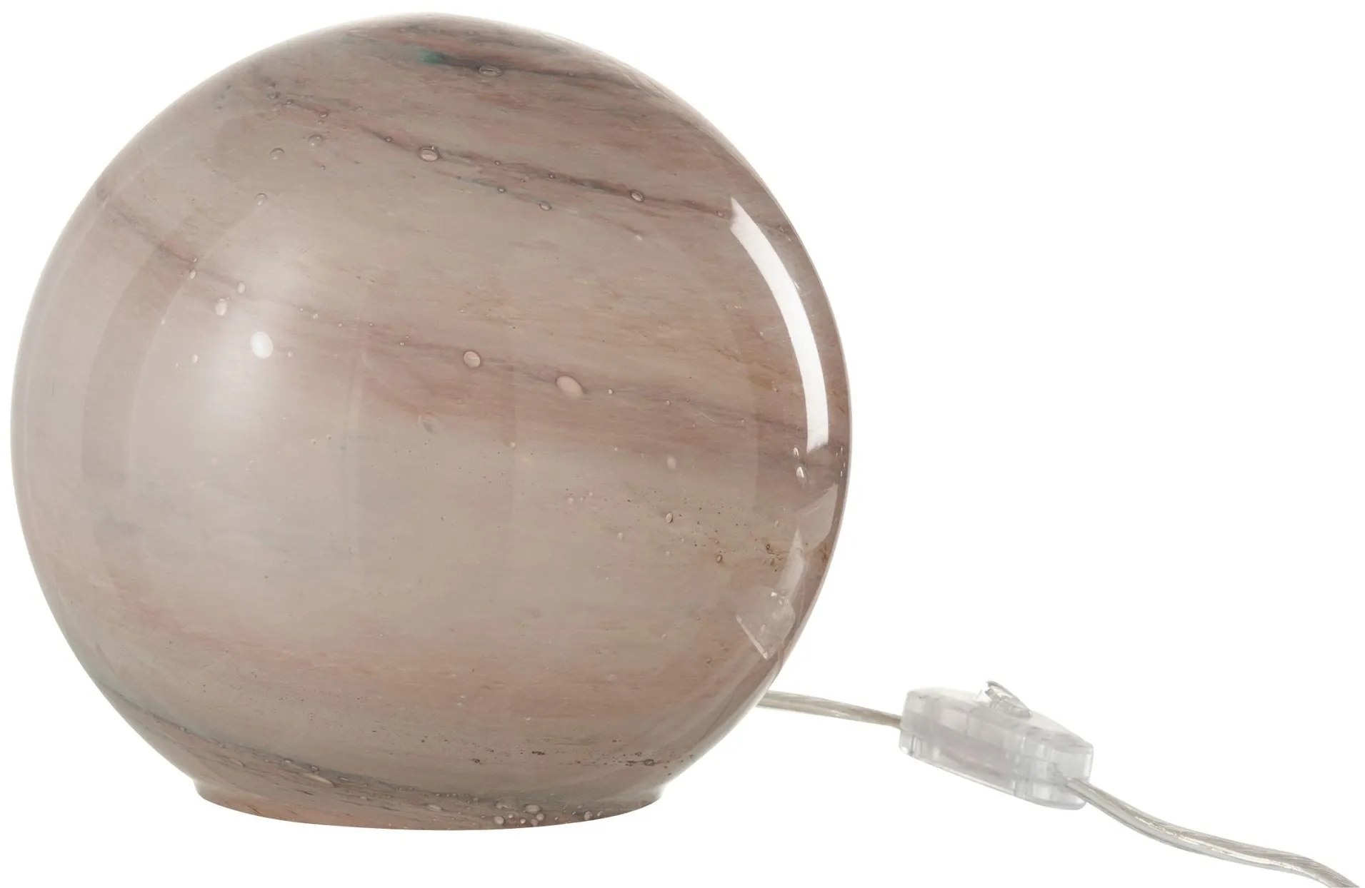 Šedá sklenená mramorovaná stolná lampa Dany - 22 * ​​20 * 18 cm / E14