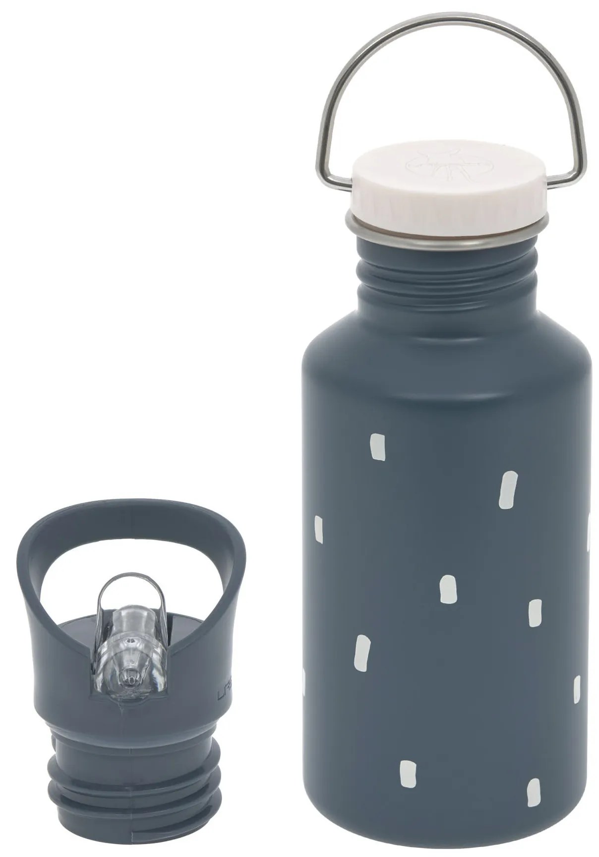 Antikorová fľaša na pitie - Happy Prints midnight blue