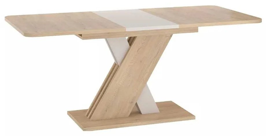 Jedálenský stôl Exel, dub cremona / krémová