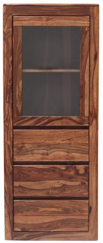 Vitrína Tina 60x150x45 indický masív palisander Only stain