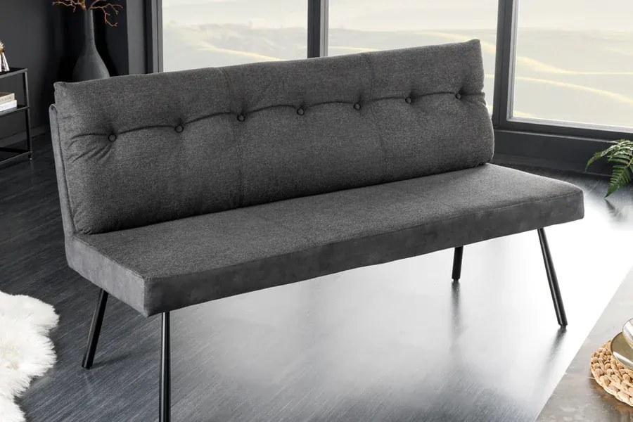 Sedacia lavička BIG GEORGE 160 cm – antracitová