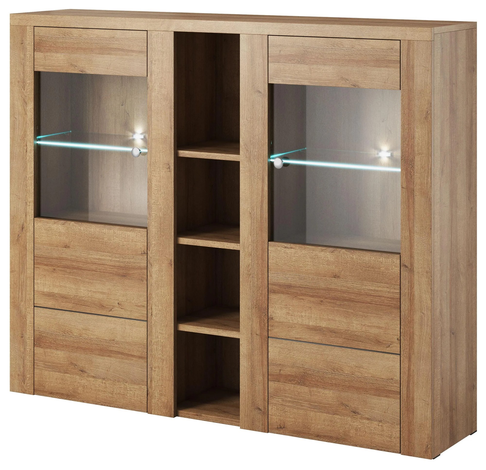 Vitrína Larita Typ 46 (dub riviera). Akcia -20%. Vlastná spoľahlivá doprava až k Vám domov. 1030526