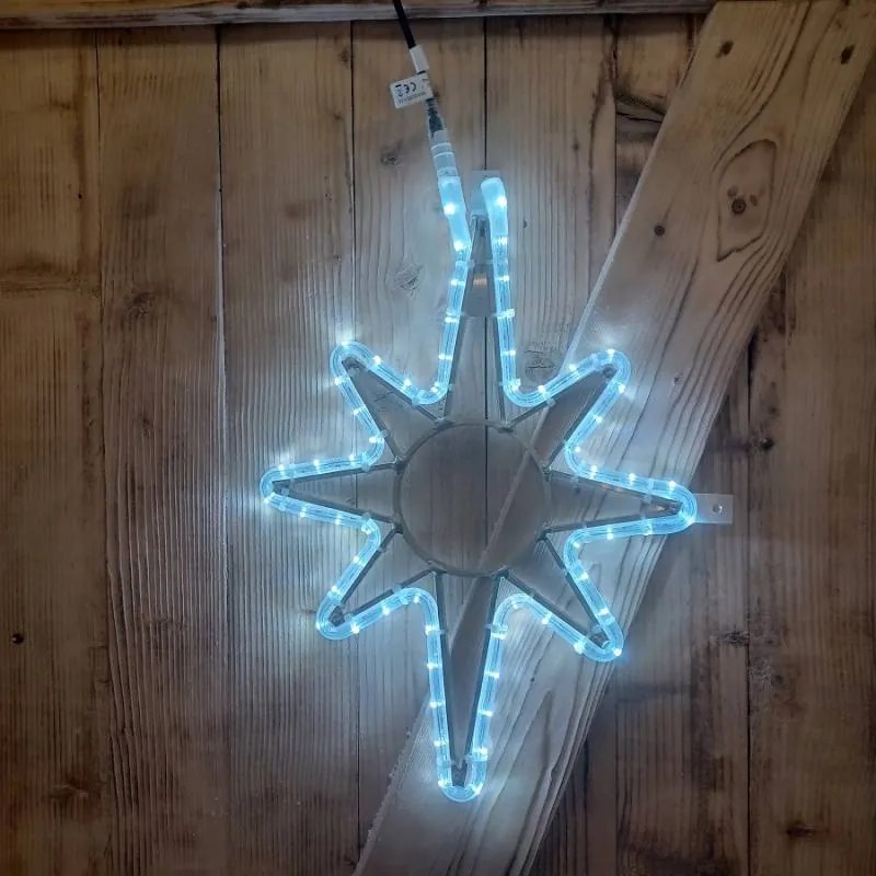 DECOLED LED svetlo s hviezdou, závesné, 67x100 cm, ľadovo biele