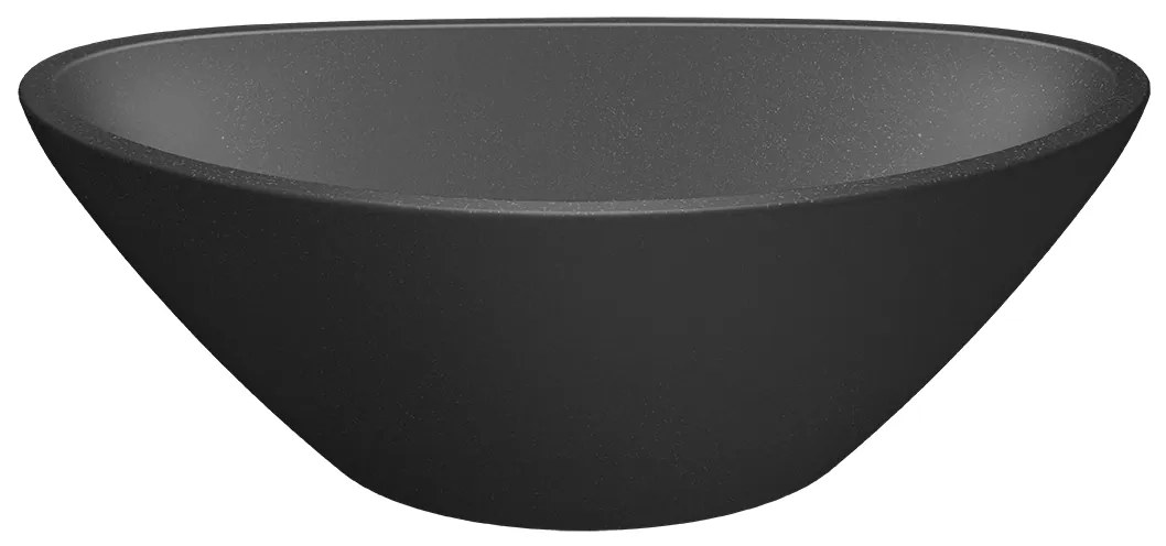 Laveo Vela, granitové umývadlo na dosku 340x200x130 mm, čierna, LAV-VGV1710T