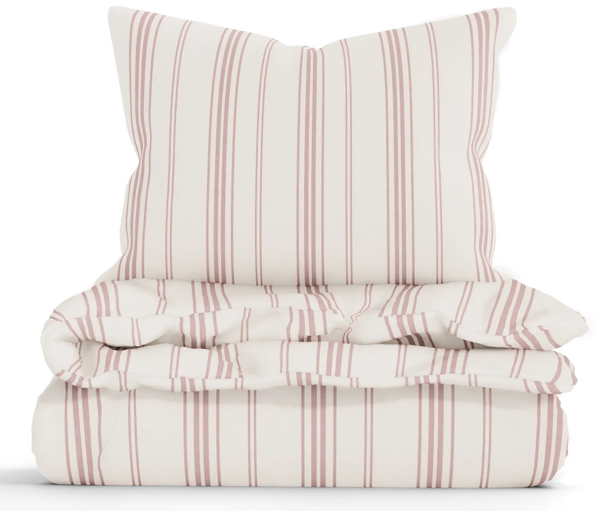 Bavlnené obliečky Natural - Prúžky červené