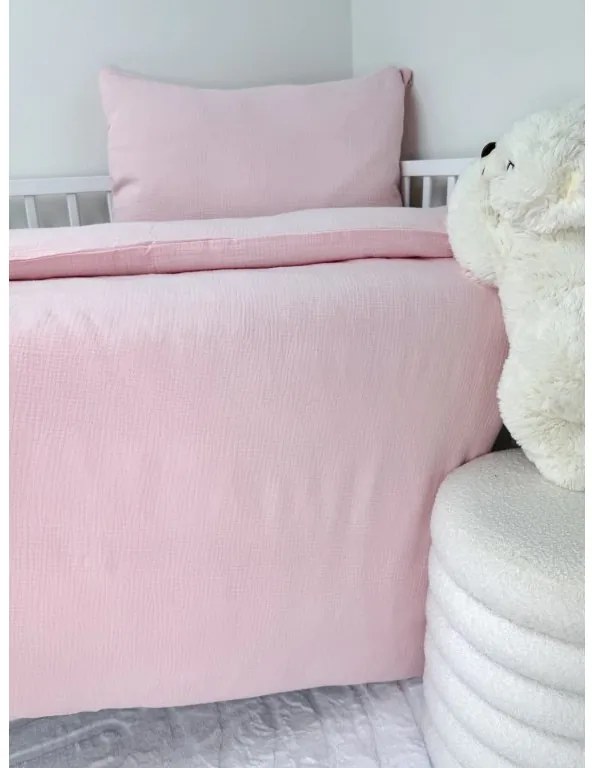 INTERMEDIC SK Posteľná obliečka do postieľky Mušelín - Ružová 90x130/45x65 cm