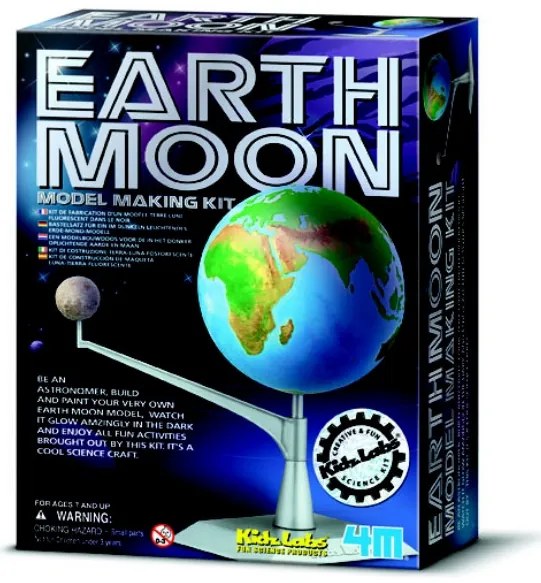 Pohyblivý model Zeme a Mesiaca - svietiaca v tme