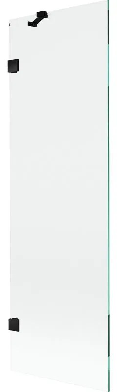 Mexen, Mexen Lunar 1-krídlová vaňová zástena 60 x 150 cm, transparentná, čierna - 897-060-000-70-00
