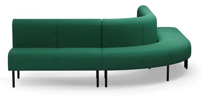 Pohovka VARIETY, 90° vonkajší oblúk, látka Blues CSII, zelená tyrkysová