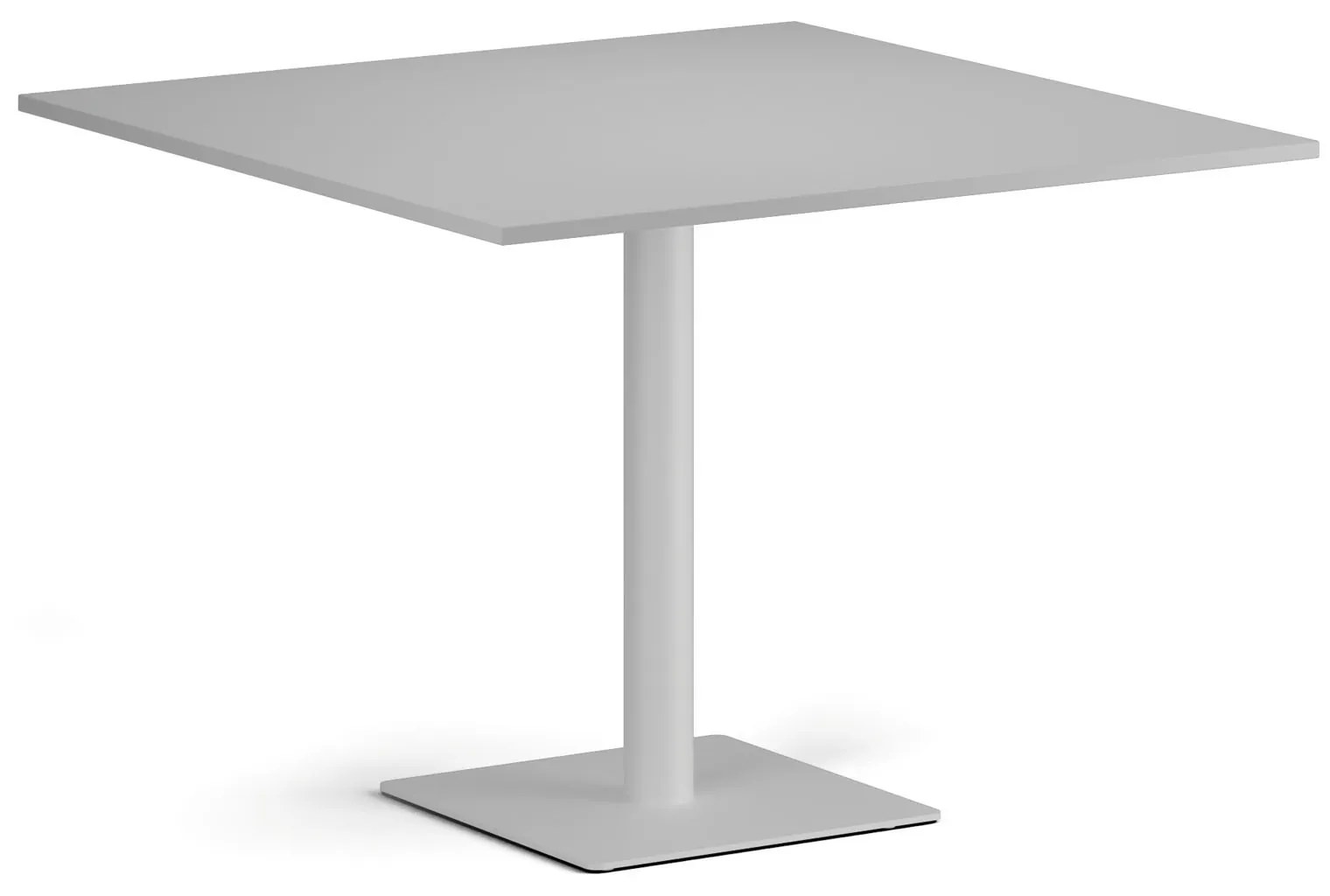 Konferenčný stolík ENZO, 100x100 cm, biela podnož, sivá