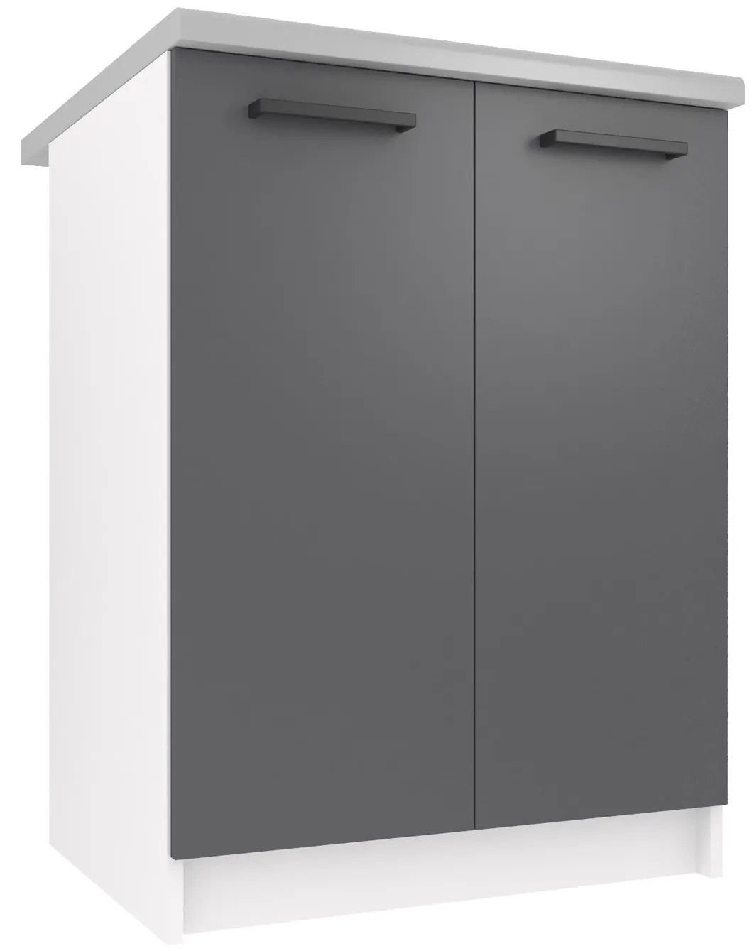 Kuchynská skrinka Belini spodná 60 cm šedý mat s pracovnou doskou TOR SD2-60/0/WT/SR/0/B1