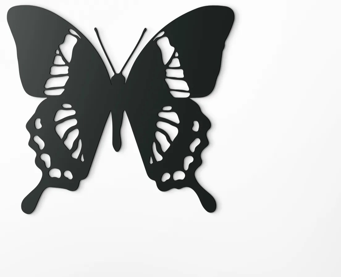 drevko Drevená nálepka Motýľ vidlochvost Rozmer obrazu: 29,5 x 32,5 cm, Farba dekorácie: Čierna