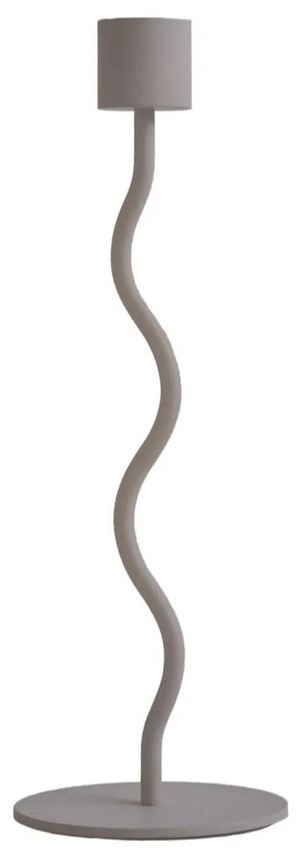 COOEE Design Kovový svietnik Curved Taupe 23 cm