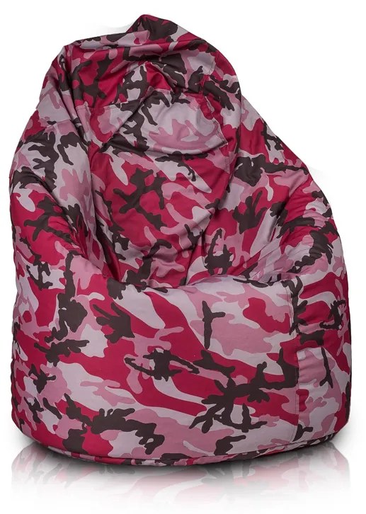 Sedací vak INTERMEDIC MEGA SAKO ARMY Farba: SX5: Army-Ružový