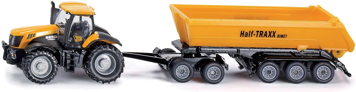 SIKU Farmer – traktor JCB 8250 so sklápacím príveskom, 1:87