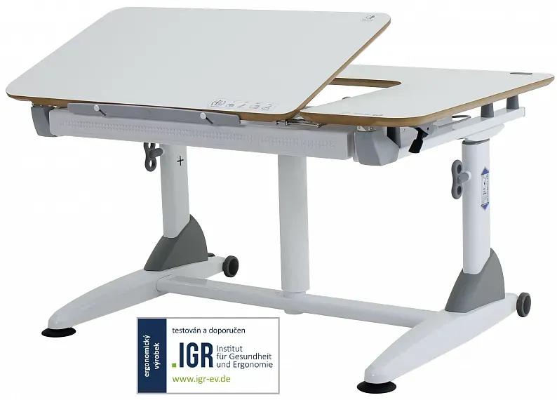 AMADEUS Detský rastúci stôl JUNIOR IV - dekor biely