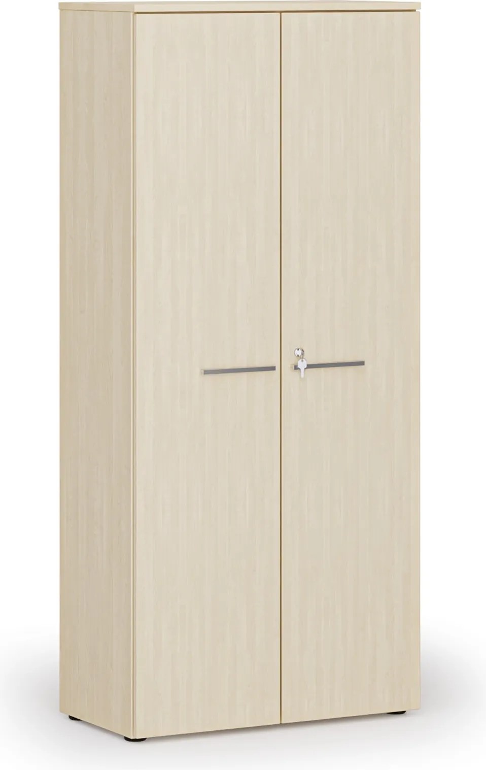 Kancelárska skriňa s dverami PRIMO WOOD, 800 x 420 x 1781 mm, breza
