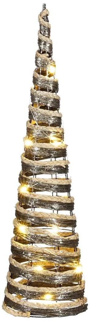 LED svetelná dekorácia stromček, napájanie: batériové, teplá biela, výška: 60 cm