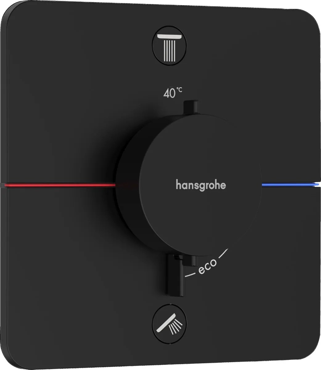 Hansgrohe ShowerSelect Comfort Q, termostat pod omietku pre 2 spotrebiče, čierna matná, HAN-15583670