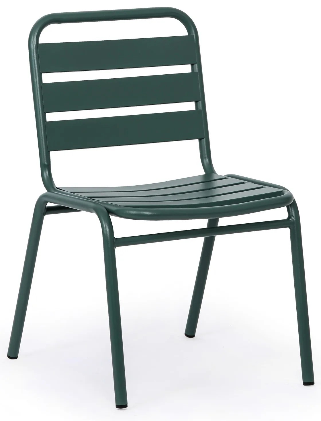 Kovová bistro stolička RENO, na vonkajšie použitie, zelená