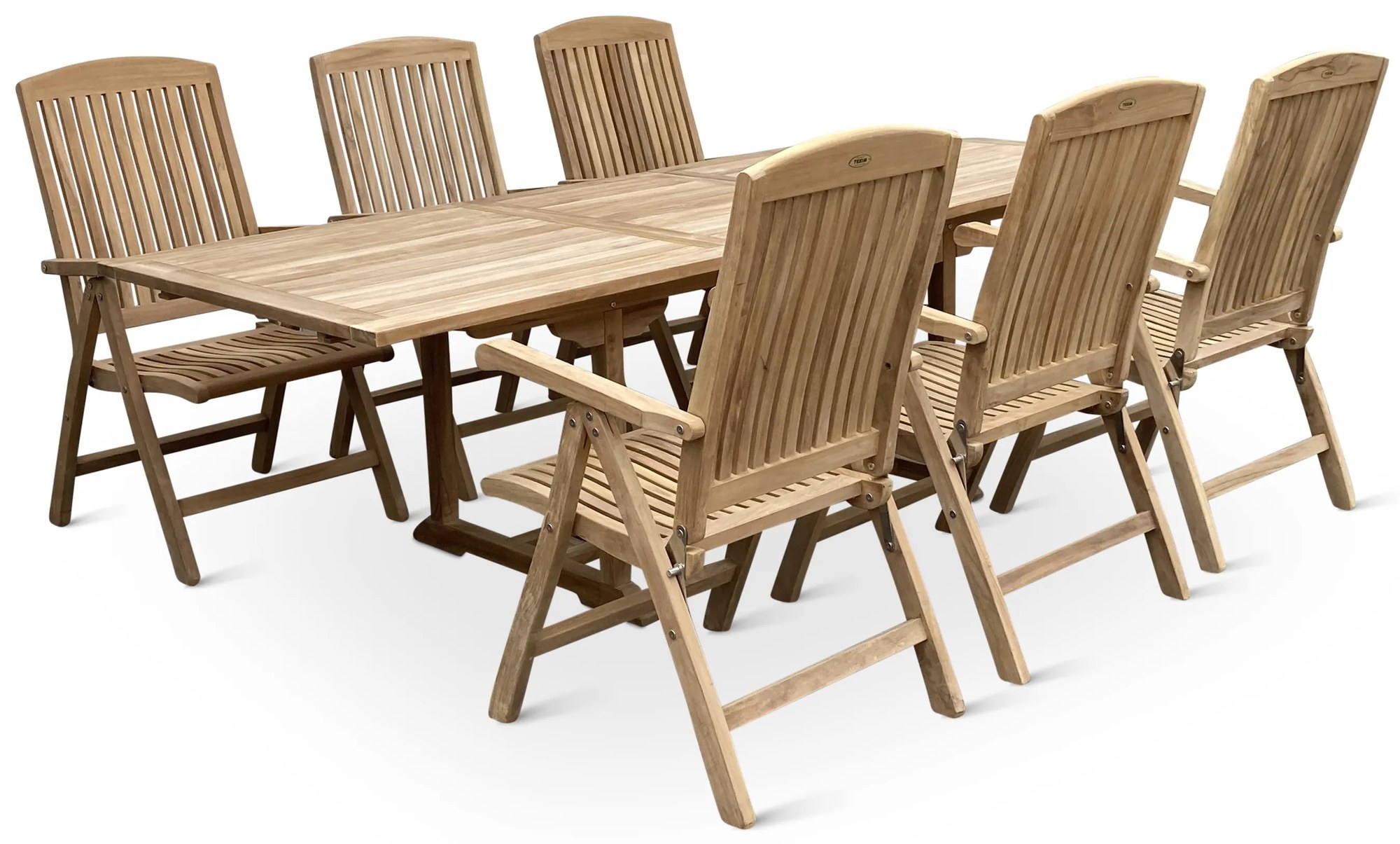 Noela Záhradný drevený set 1+6 pre 6 osôb Faisal II. hranatý