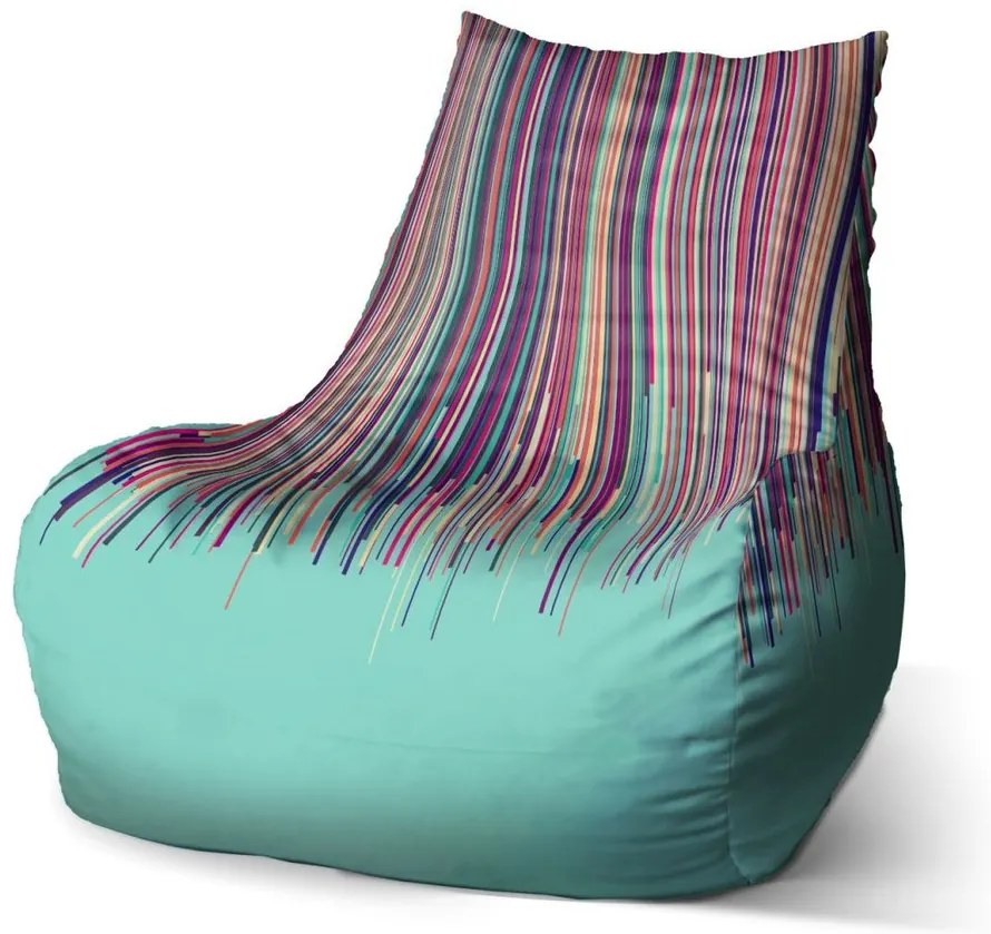Sedací vak Bean stékajúca farba - detský, farebná