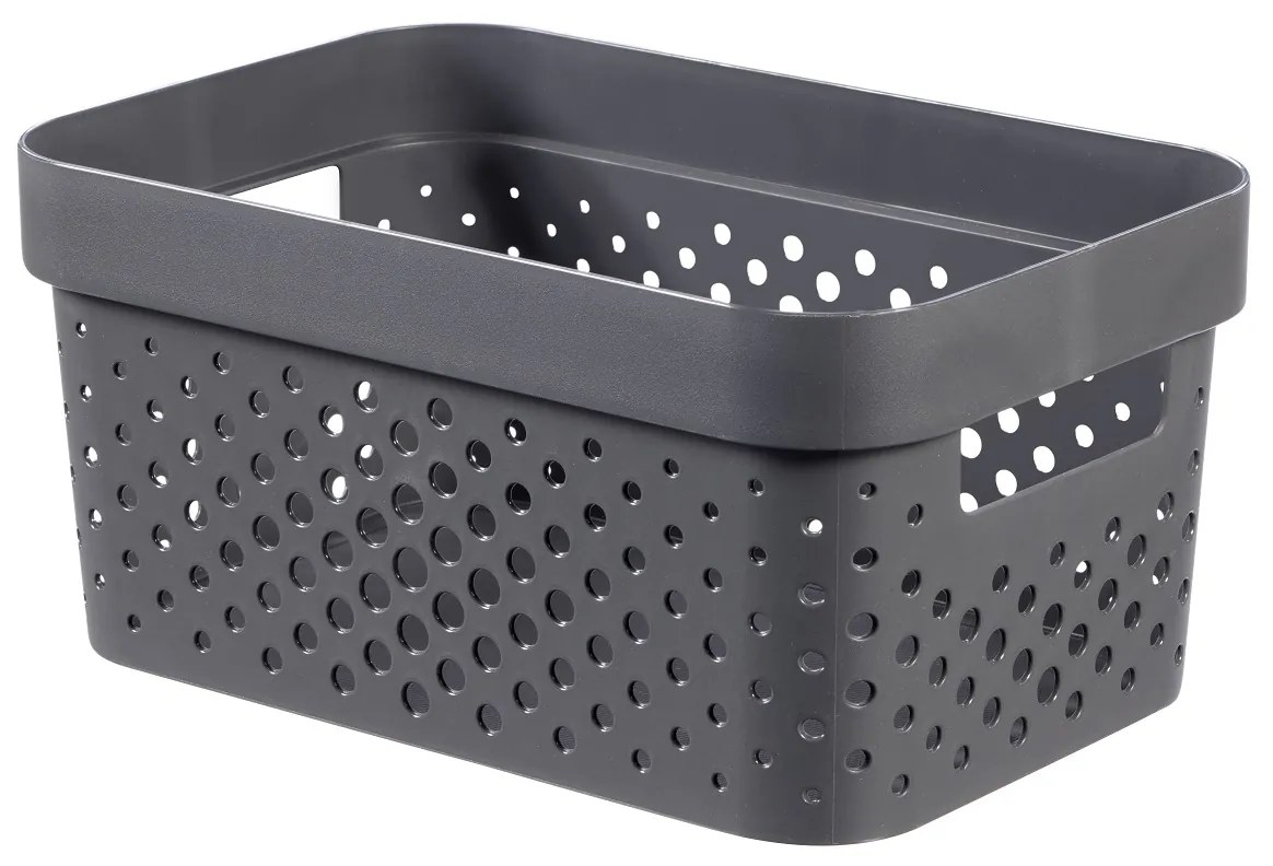 Curver Úložný box INFINITY 4,5l recyklovaný plast tmavosivý