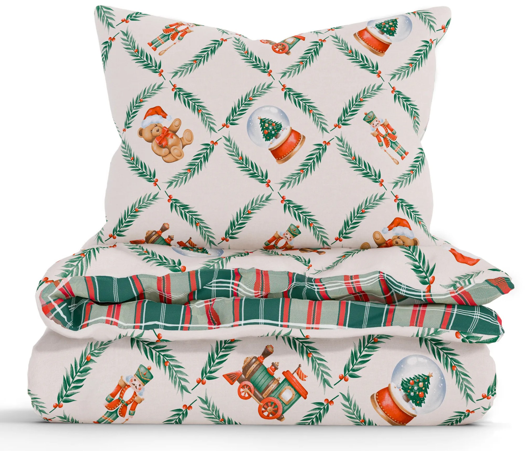 Vianočné francúzske bavlnené obliečky Renforcé - Vianočný príbeh