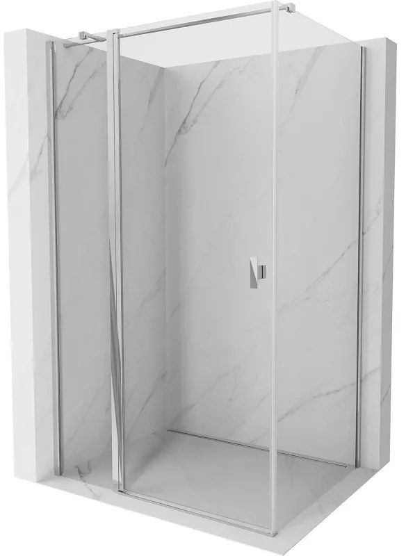 Mexen Mist T, sprchový kút s krídlovými dverami, 70 x 85 cm, 8mm číre sklo, chrómový profil, 8A4T-070-085-01-00