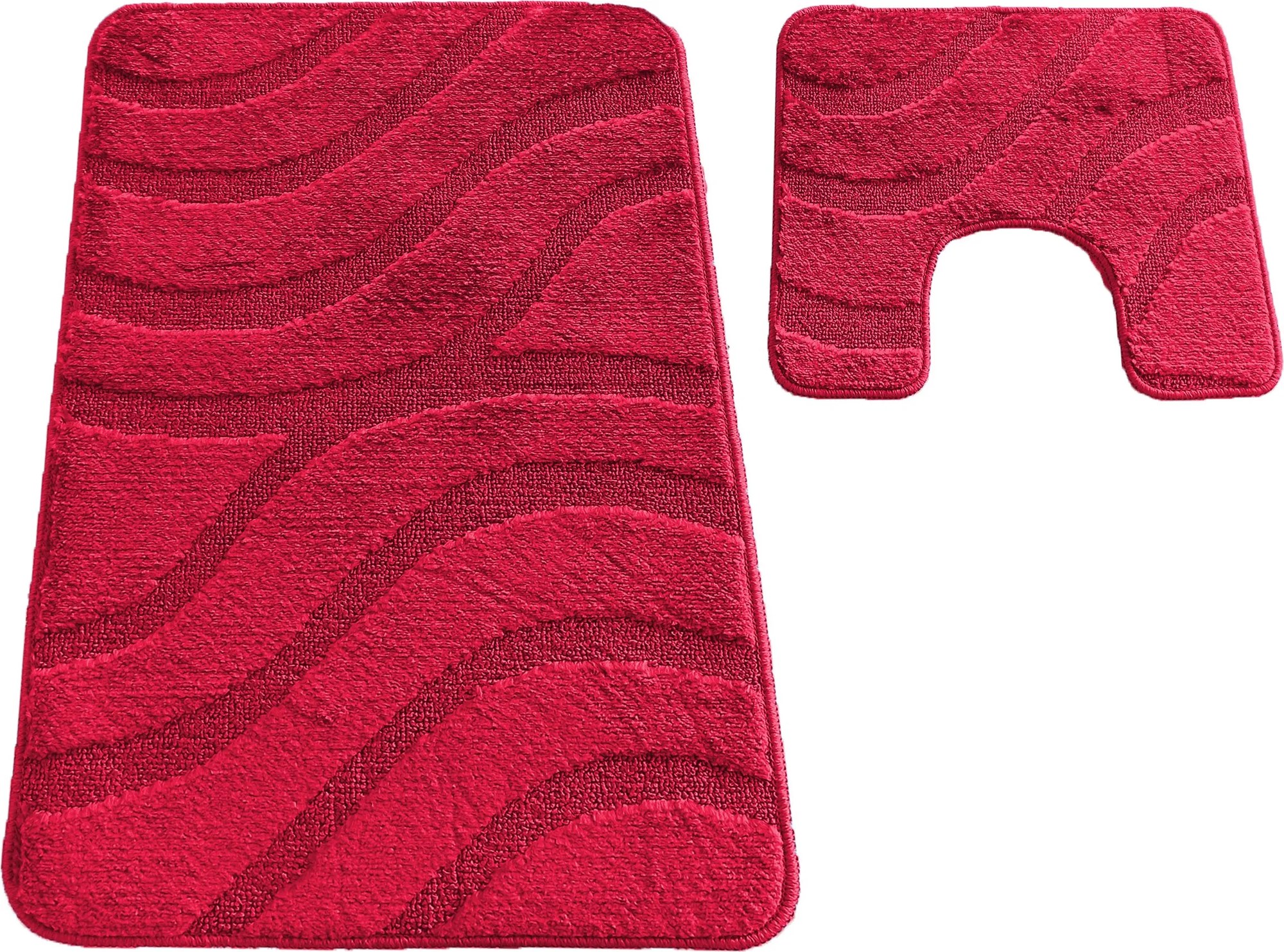 DY Kúpeľňová sada koberčekov s výrezom Symphony - malinová