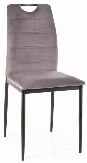 Jedálenská stolička Rip Velvet, sivá