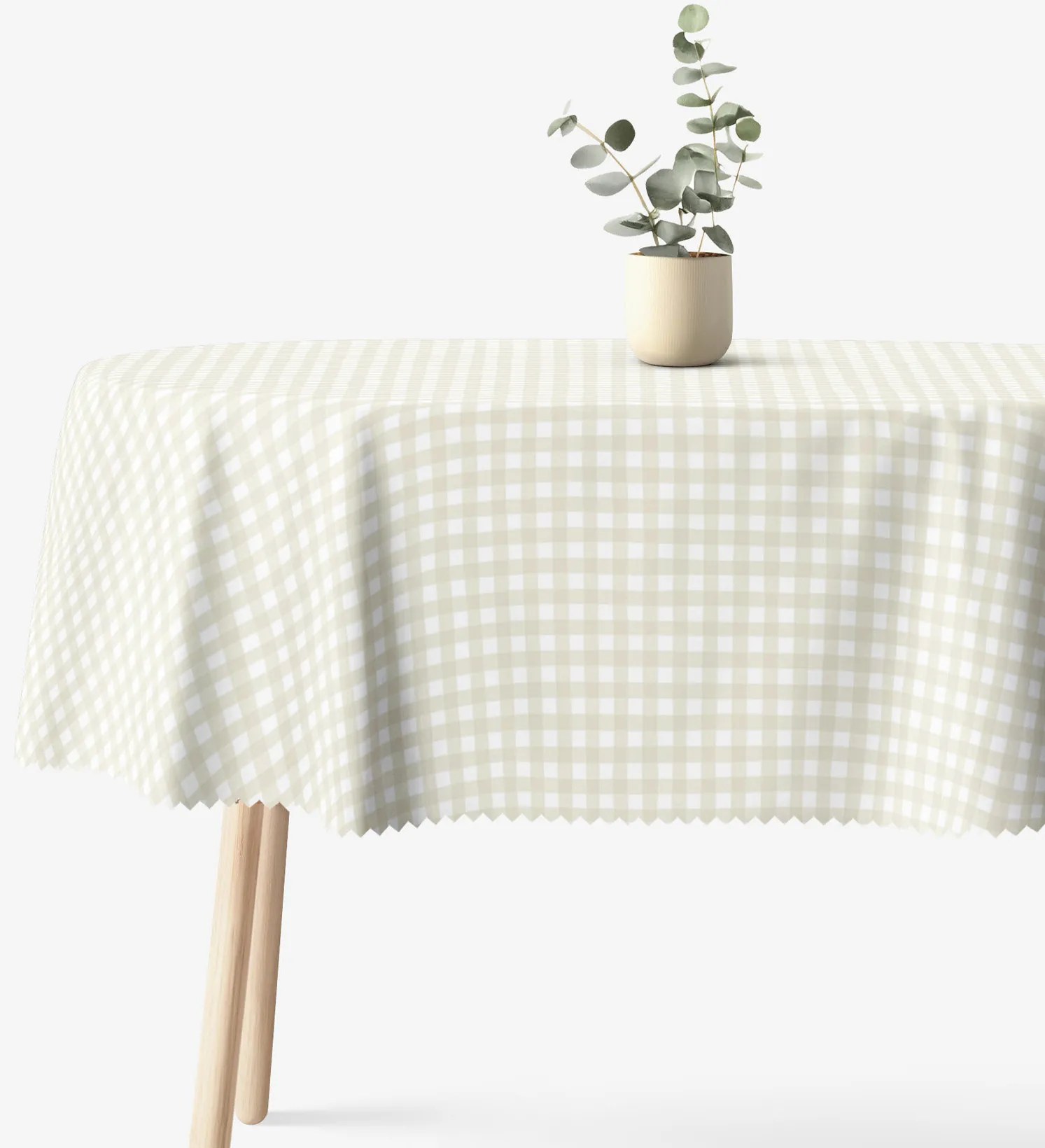 Goldea oválny teflónový obrus - béžové kocky 120 x 160 cm