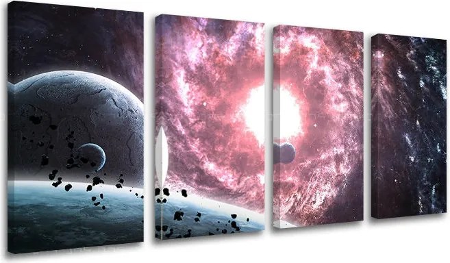 Obraz na stenu 4 dielny VESMÍR GA007E41