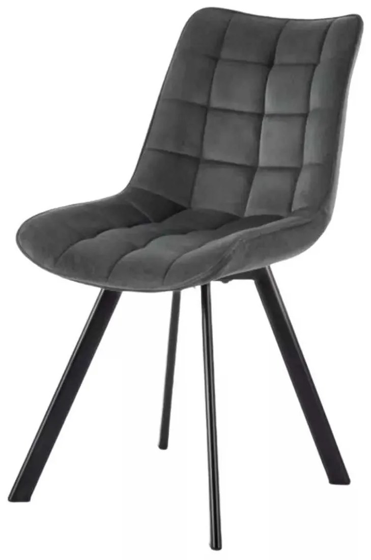 LuxuryForm DESIGN Jedálenská stolička ORLEN VELUR - tmavo šedá