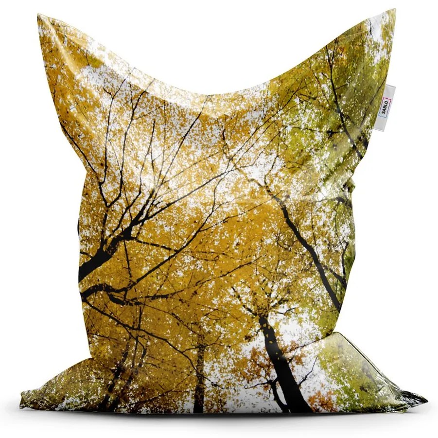 Sedací vak Classic koruny stromov - detský, žltá