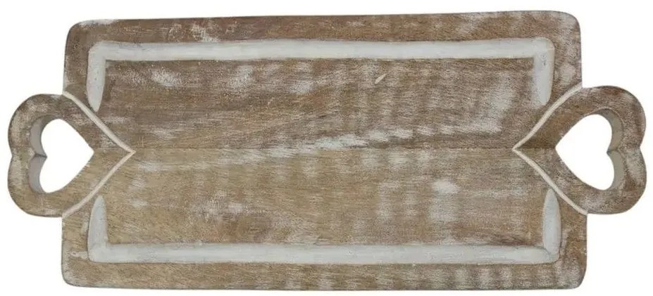 Servírovacia doštička z mangového dreva so srdiečkami Jacques - 40*17 cm