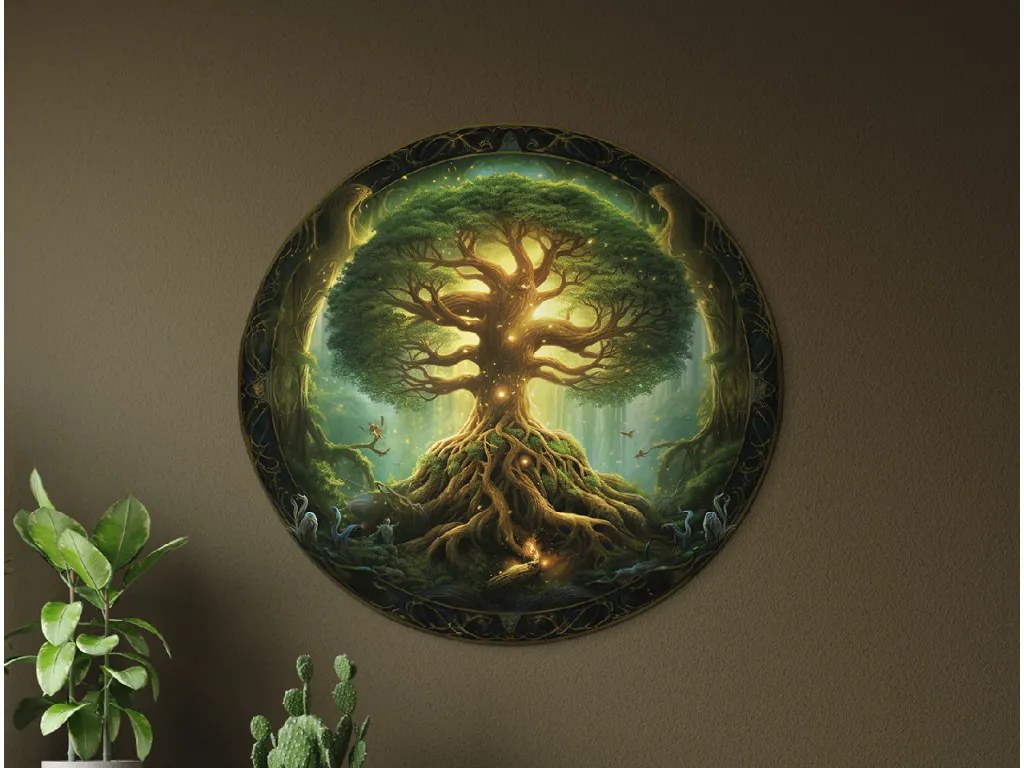 drevko | Okrúhly Strom života Yggdrasil 45 x 475 cm