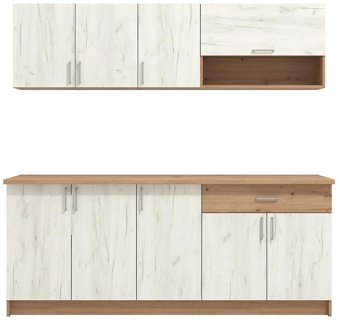 Kuchynská linka 200 Radana-dub biely/dub artisan - výber prevedenia - bez pracovnej dosky