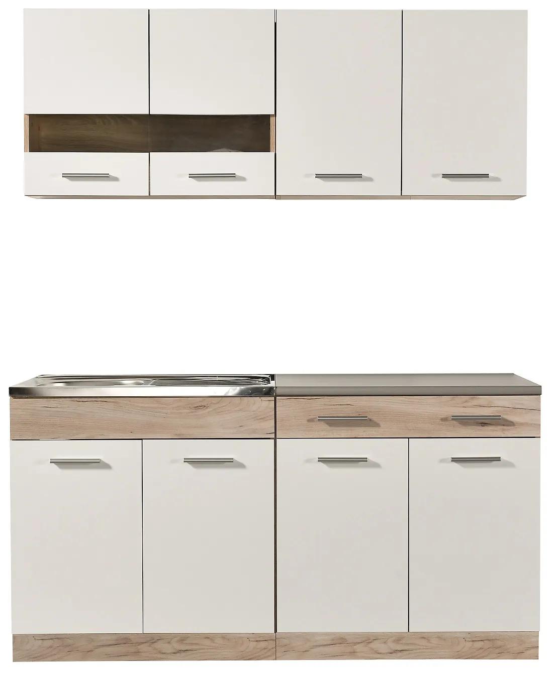 Kuchynská linka 160 Lorna-dub šedý/biela - pracovná doska-160cm