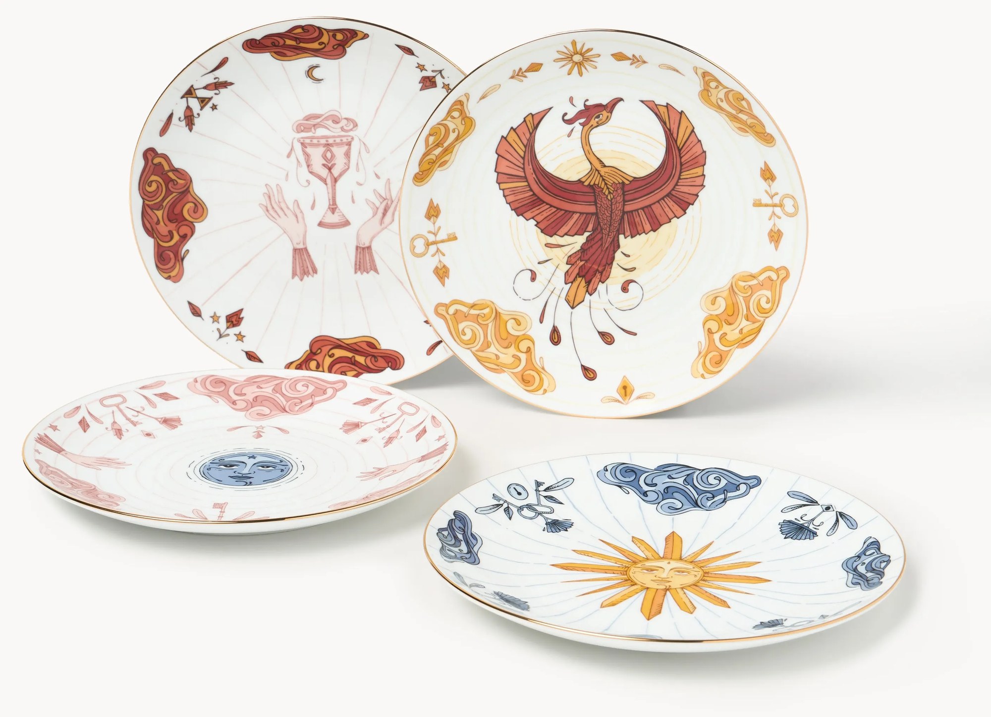 Raňajkové taniere Mystic, 4 ks