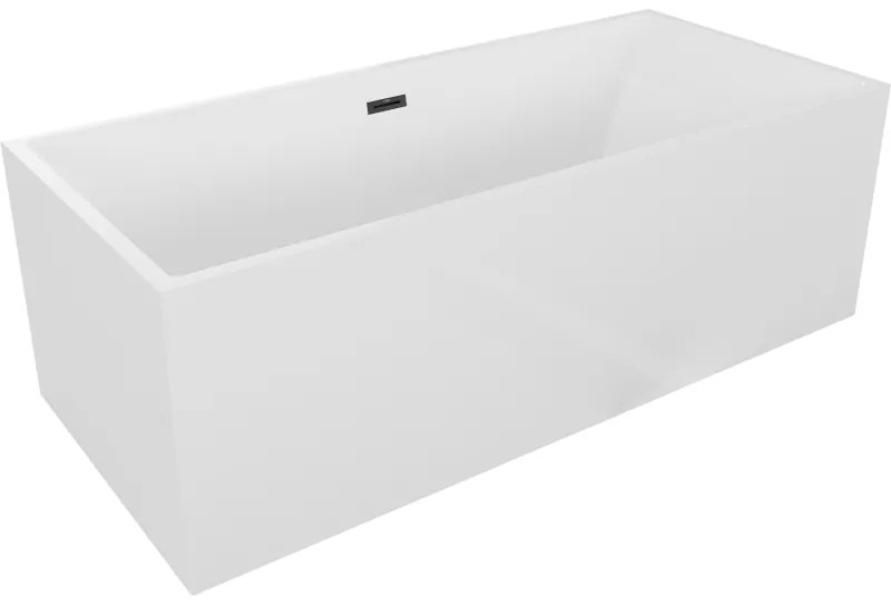 Mexen Vigo, voľne stojaca vaňa 178,5 x 80 cm, biela, čierny matný prepad, 51251788000-70