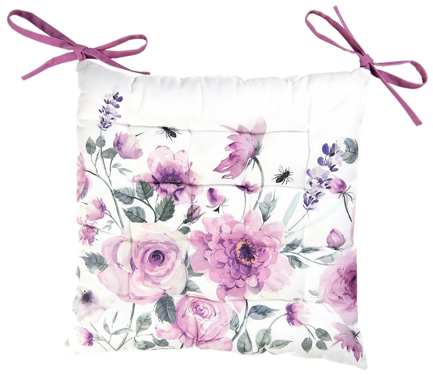 Podsedák s výplňou Roses and butterflies - 40 * 40 cm