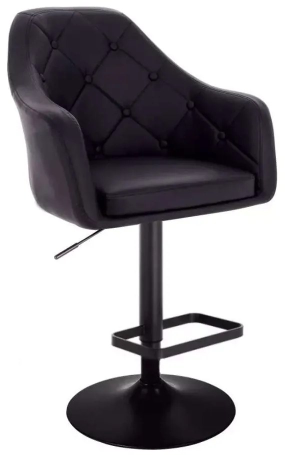 LuxuryForm DESIGN Barová stolička ANDORA na čiernom tanieri - čierna