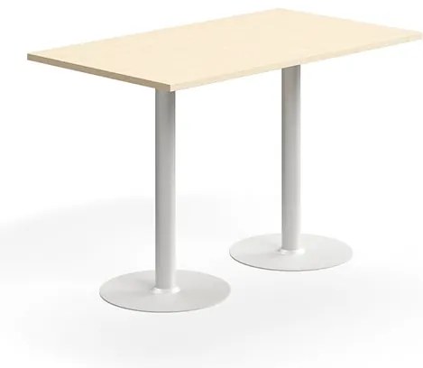 Barový stôl VERTICUS, 1400x800x900 mm, breza/biela