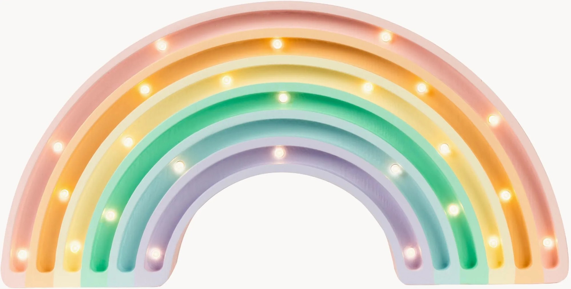 Ručne vyrobená detská lampa's časovačom a diaľkovým ovládačom Rainbow