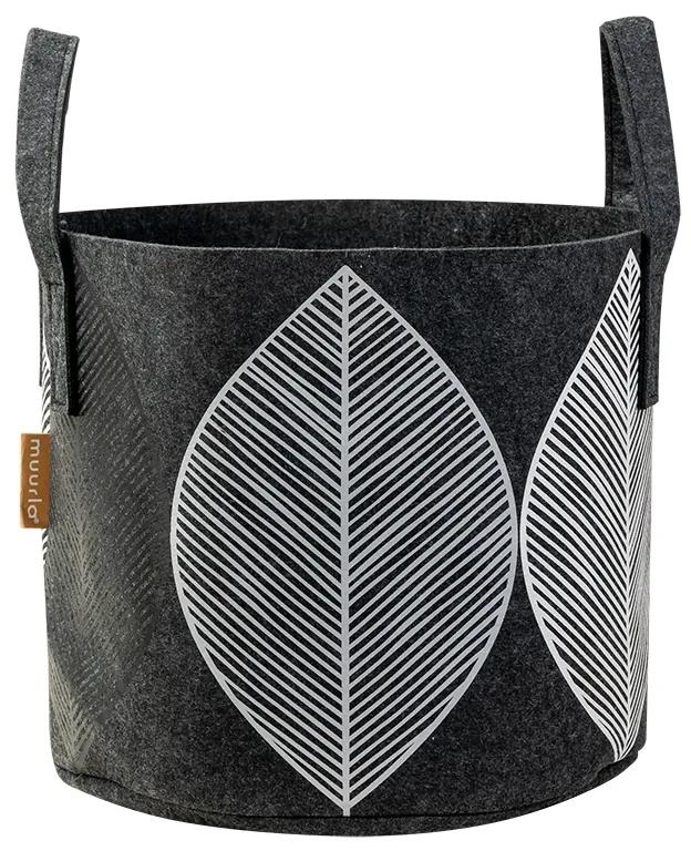 Úložný kôš Leaf 30l, čierny