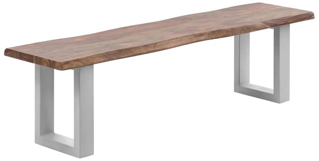 furniture-nabytek.cz - Masívna lavica Bullwer z palisandru, lakovaná, hnedá – 160×40×45 cm