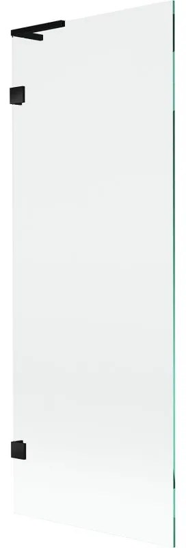 Mexen, Mexen Lunar L 1-krídlová vaňová zástena 70 x 150 cm, transparentná, čierna - 897L-070-000-70-00